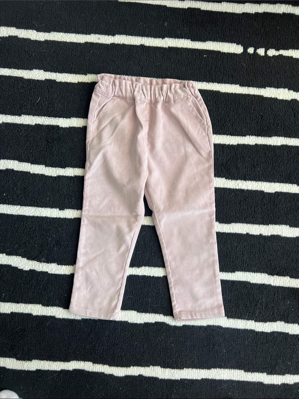 Mango Light Pink Corduroy Elastic-Waist Kids Pants